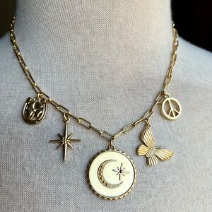 Bonne Affaire 18k Gold Plate Charm Necklace